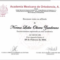 Dra. Norma Lidia Olvera Zambrano, Dentista - Odontólogo